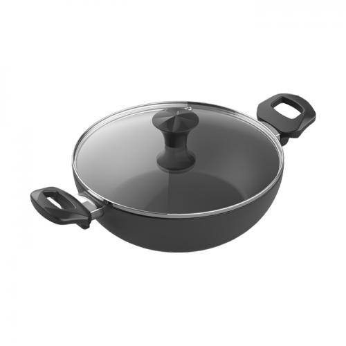 Walton Wok Pan with Glass Lid Classic (WCW-WGC2600)